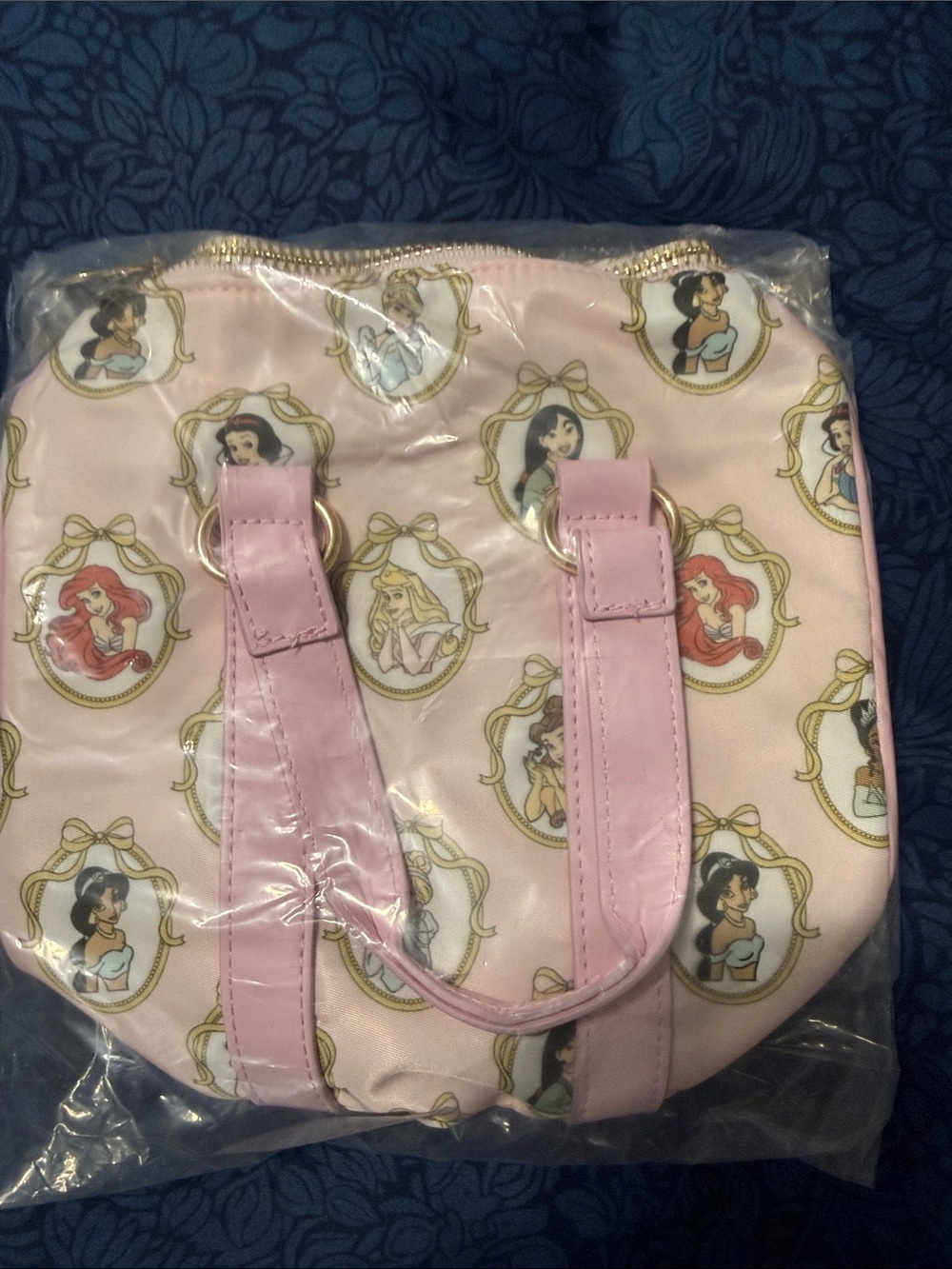 Pink Disney Princess Print Mini Duffle Bag